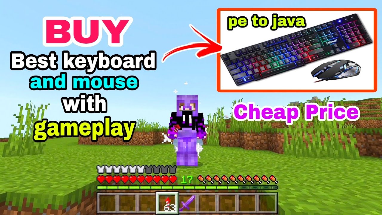 Minecraft Mobile Keyboard and Mouse Gameplay | Minecraft Pe to ...