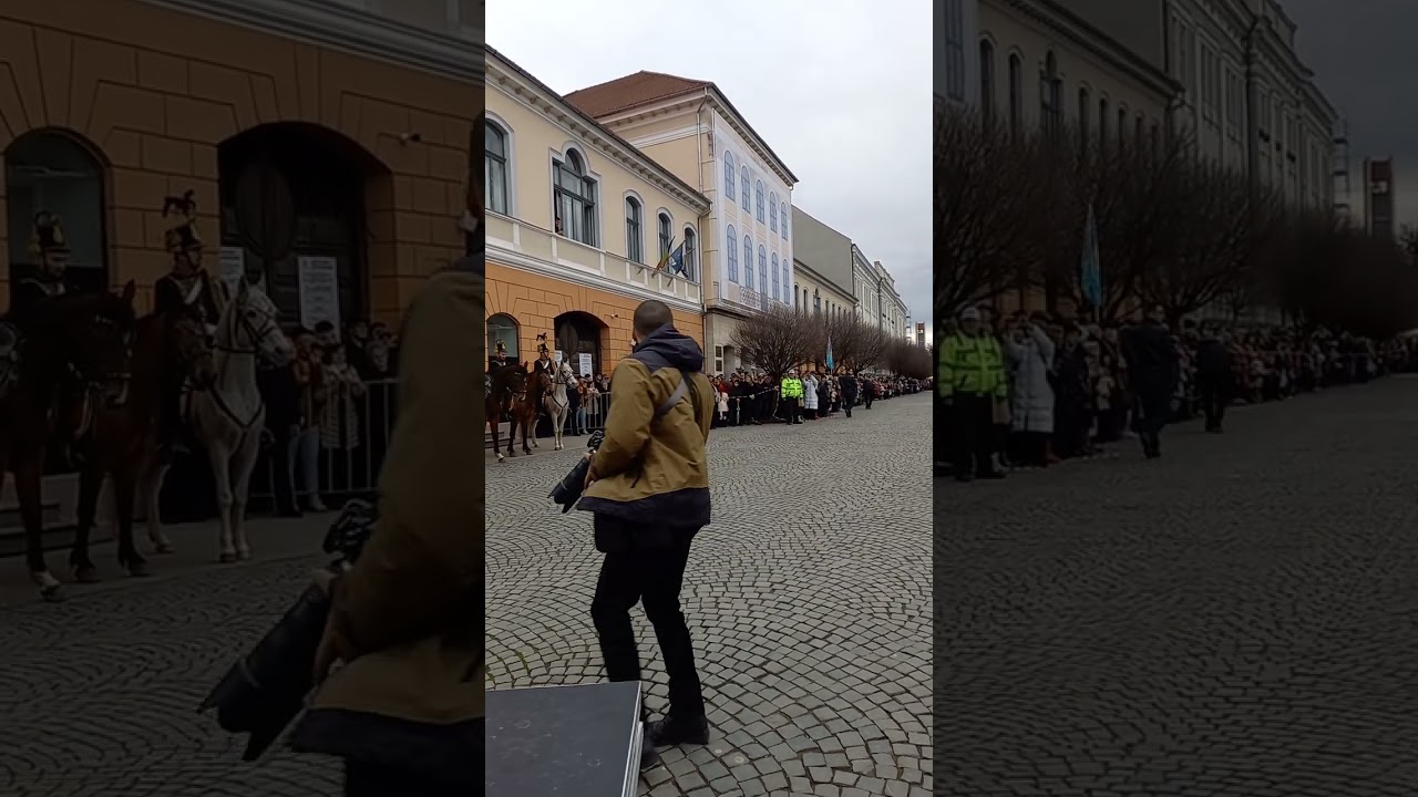 Március 15-ei huszárfelvonulás Sepsiszentgyörgyön