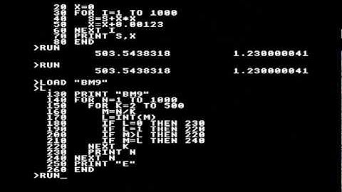 10MHz Z80 computer - BBC BASIC benchmarks
