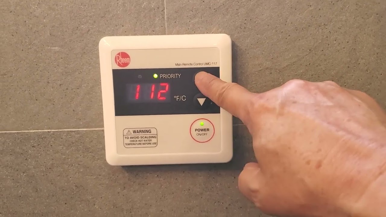 Rheem Main Remote Control UMC 117 Troubleshooting