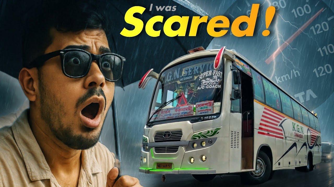 110km/h was Scary Fast 🔥 Kolkata to Contai Flying Bus Journey