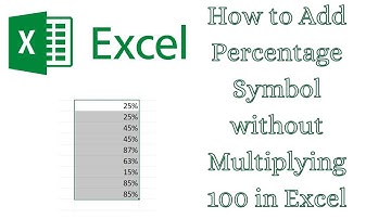How to Add Percentage Symbol without Multiplying 100 in Excel
