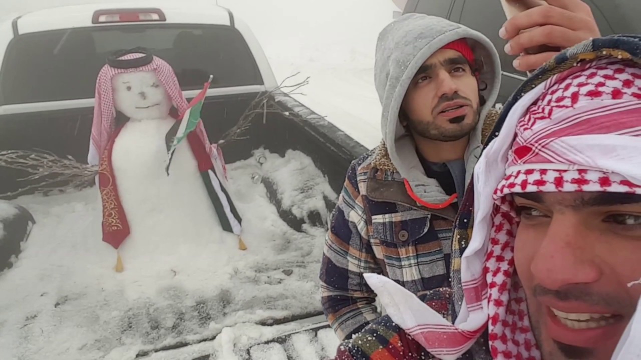 التقرير الوثائقي للعواصف الثلجية  على جبال رأس الخيمة ومسندم مركز العاصفة 2017