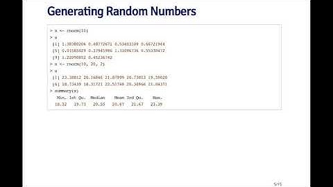 Simulation - Generating Random Numbers   Johns Hopkins University   Coursera