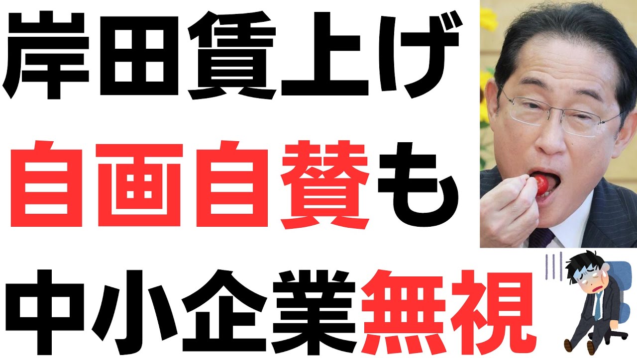 岸田賃上げ自画自賛も中小企業無視！庶民からは怨嗟の声バキバキ！「弱いものには情け容赦ない岸田政権」を扱う動画のサムネイル