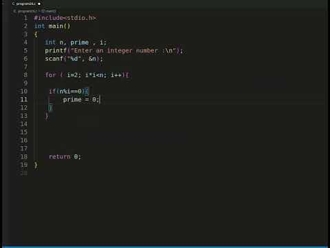 check a number is prime or not program in c programming | c programming in Linux Ubuntu(day-38)