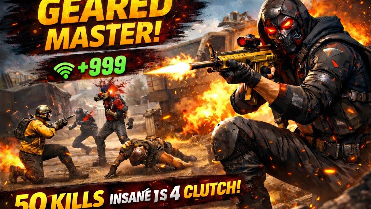 🔥 Free Fire BR Gameplay 🔥50+ Kills | 1 vs 4 | +999 Network 🔥