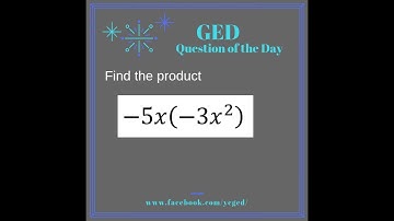 GED® Math: Product of Monomials with Negative Coefficients (1.7, Exp, #7)