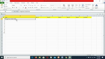 Tutorial Membuat Soal CBT E Learning Madrasah dengan menggunakan template Excell