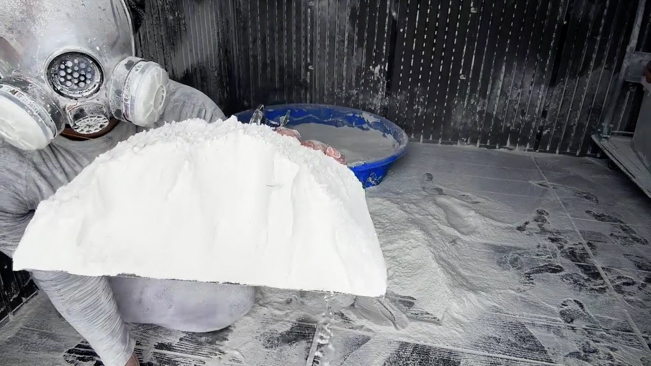THROWING POWDER, DUSTING CLOTHES, POWDER PLAY WITH CLEANING. #ASMR #powderplay