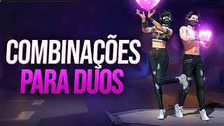 COMBINAÇÕES DE SKINS NO FREE FIRE PARA CASAL/DUO DO FREE FIRE ‍?‍