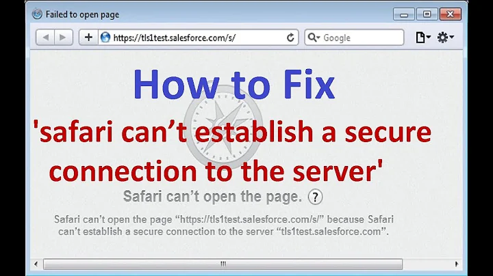 How to fix safari can't establish a secure connection