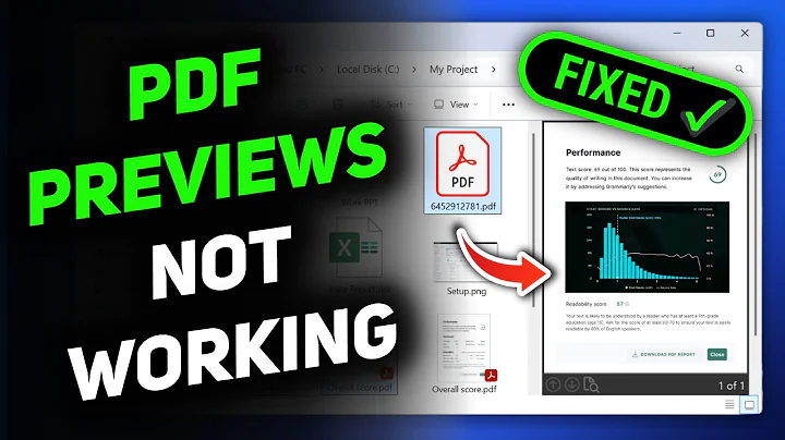 Preview Pane Not Working for PDF Files in Windows 11 - [FIXED] ✅