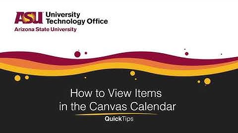 How to View Items in the Canvas Calendar