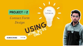 Project #2 | Contact Form Project Using HTML & CSS Only | How to Create a Contact Form Website#viral