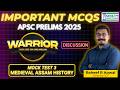 Important MCQs for APSC Prelims 2026 | Warrior Mock Test III Discussion by Raheef Sir