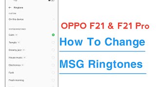 OPPO F21 & F21 Pro How To Change Message Ringtone screenshot 4