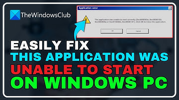 The application was unable to start correctly error on Windows computers