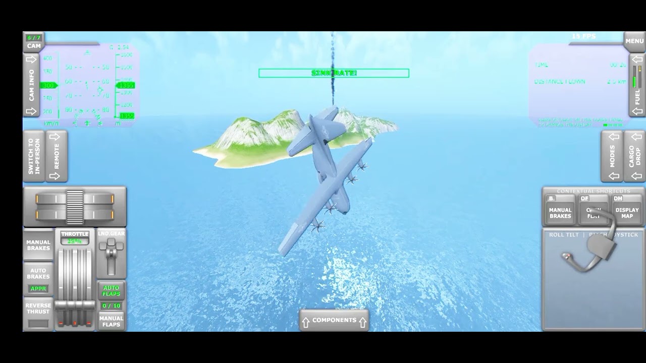 Honolulu Mid-air collision - crash animation (Fictional)