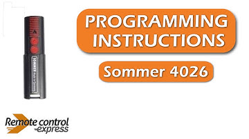 Programming my remote Sommer 4026