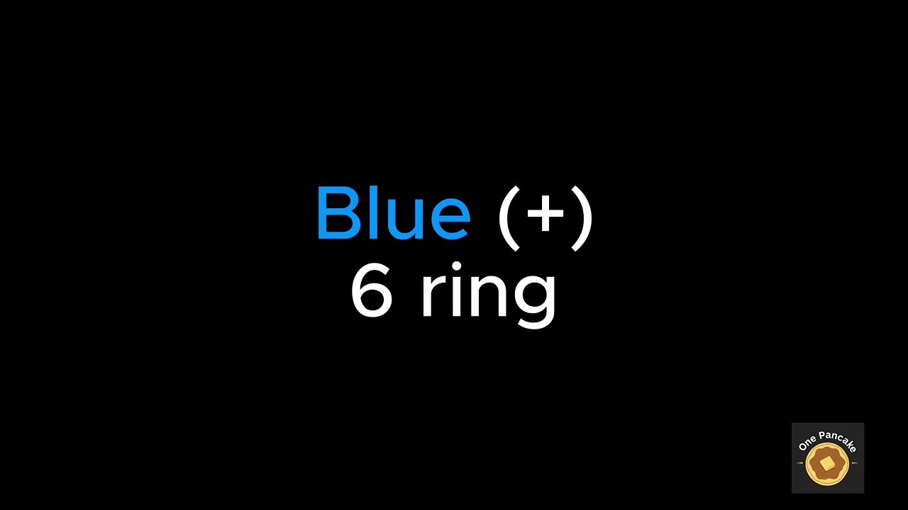 6277B - Blue (+) 6 ring