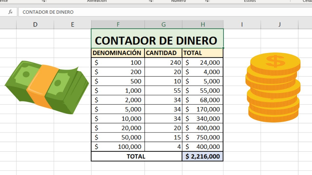 Atrás, atrás, atrás parte alimentar lista 💰 Como hacer un Contador de Dinero Para tu Emprendimiento en EXCEL -  YouTube