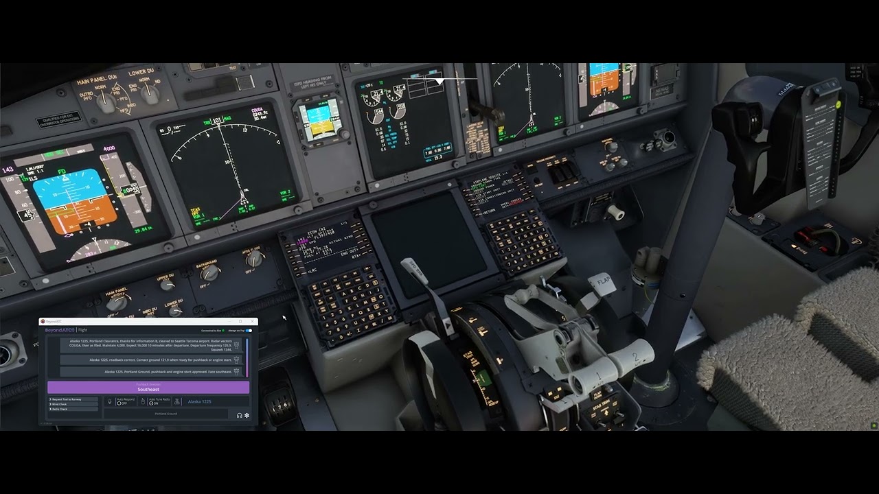 MSFS 2020 PMDG 737-800 KPDX to KSEA using Beyond ATC - YouTube