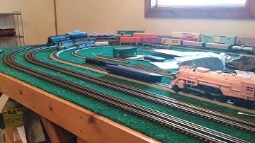 early Marx 999 & diecast tender pulling 3/16 cars