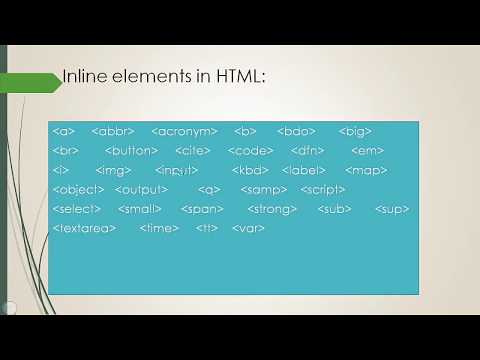 block element and inline element html in Telugu theory part with tags notepad lesson: 16 (part-1)