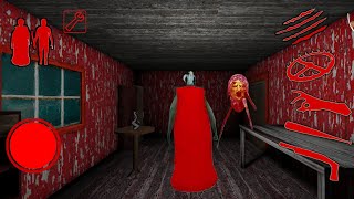 Granny-Spiel-Horror-Flucht-Gameplay | Rotes Granny Mod-Menü | screenshot 4