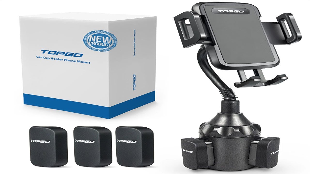 Review & Demo Of The TOPGO Gooseneck Car Cup Holder Phone Mount For