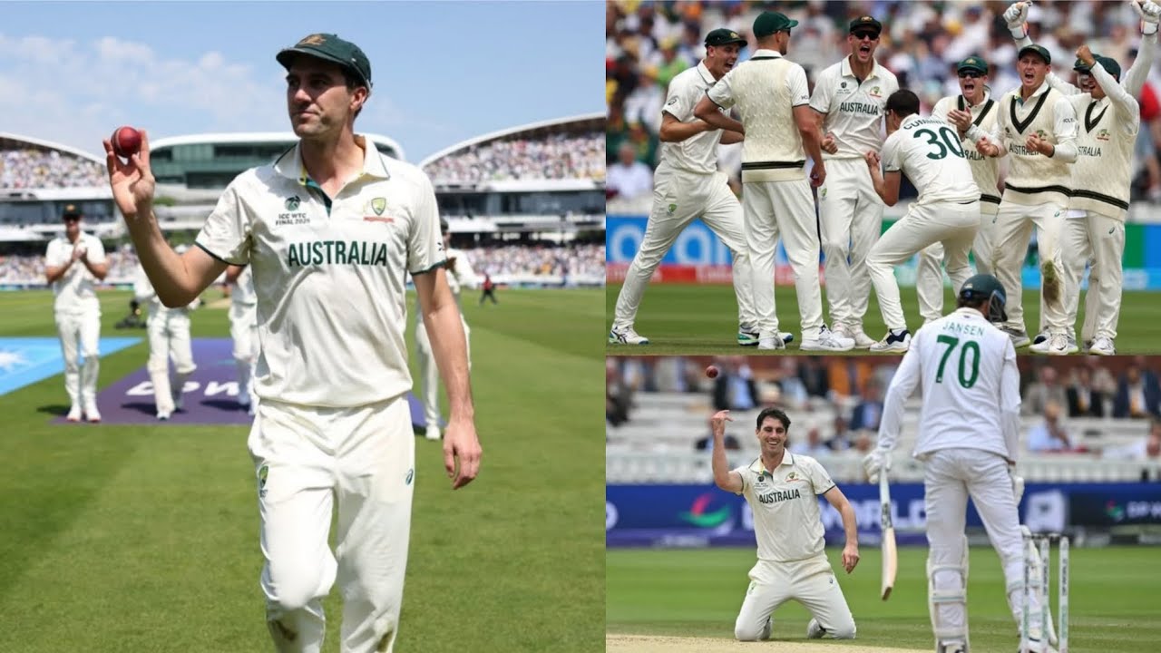Pat cummins 6 wicket || Australian bowlers destroyed South Africa in first inning || Wtc final 2025