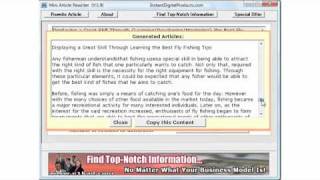 Free Article Rewriter Tutorial And Download News
