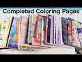 Adult coloring books completed finished pages  book disney tokidoki  paulandshannonslife