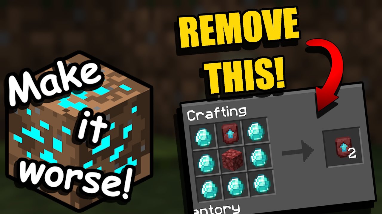 Minecraft But I Removed Recipes - Make it Worse | Episode 2 - YouTube