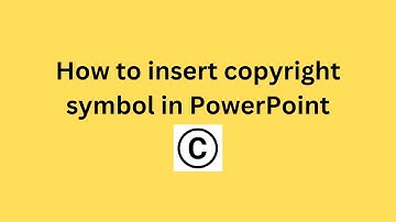 How to insert copyright symbol in PowerPoint