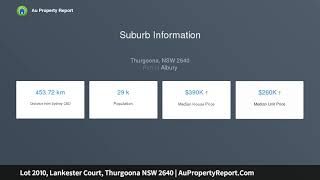 Lot 2010, Lankester Court, Thurgoona NSW 2640 | AuPropertyReport.Com Lot 2010, Lankester Court, Thurgoona NSW 2640 | AuPropertyReport.Com