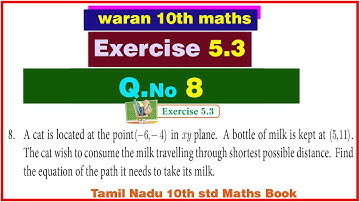 TN 10th std Maths Exercise 5.3 Q.No 8 in Chapter 5 . Coordinate Geometry New Syllabus 2019.
