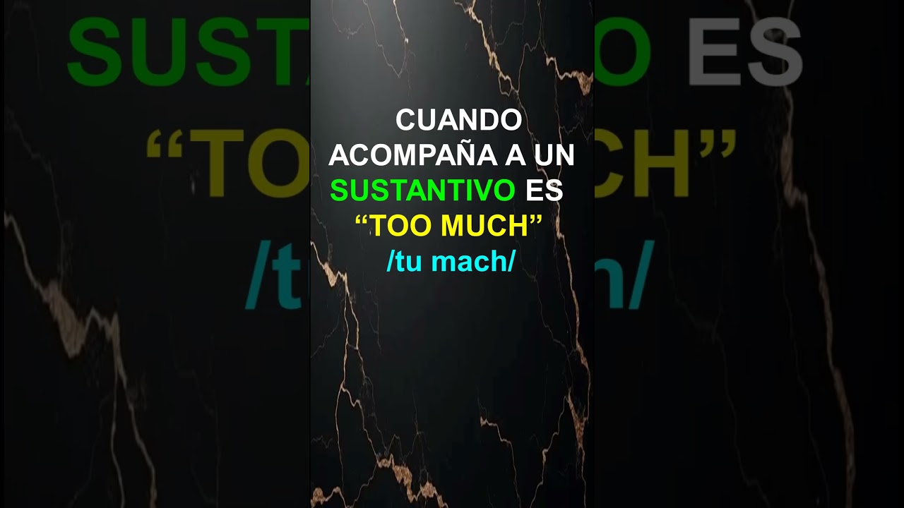 2 FORMAS POR "DEMASIADO" EN INGLÉS#shorts