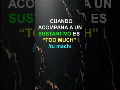 2 FORMAS POR "DEMASIADO" EN INGLÉS#shorts
