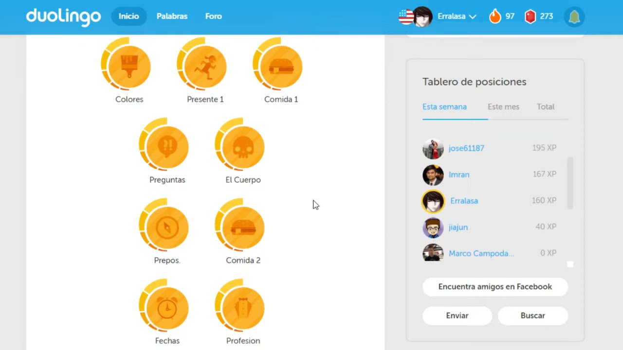 Parte 1 de 2 Reto de rachas Duolingo Día - YouTube