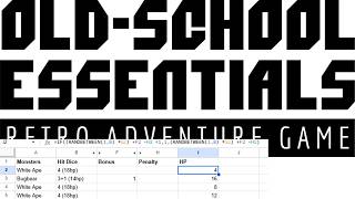 Gaming Sheets: OSE #5 - HP Calculator! Randbetween, Split, Substitute formulas! screenshot 2