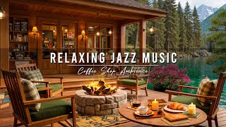 Begin Your Day with Jazz Relaxing Music at Cozy Porch Ambience ☕ Smooth Jazz Instrumental Music