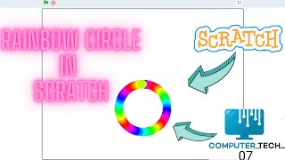 How to make rainbow circle in scratch. #scartch #class9 #computer