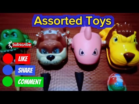 Asmr assorted toys 🦁 🐬 🐶 🐊 with chocolate Pippa eggs 🥚