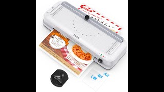 TENKER  A4 4in1 多機能 ラミネーター  届いたらすぐ使える 【フィルム20枚/裁断機/角取り器/パンチ ４点セット 】 ラミネート機