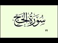 ٢٢ سورة الحج بە دەنگی قورئان خوێن دکتۆر ماهر علوان بەشێوازی خێرا 