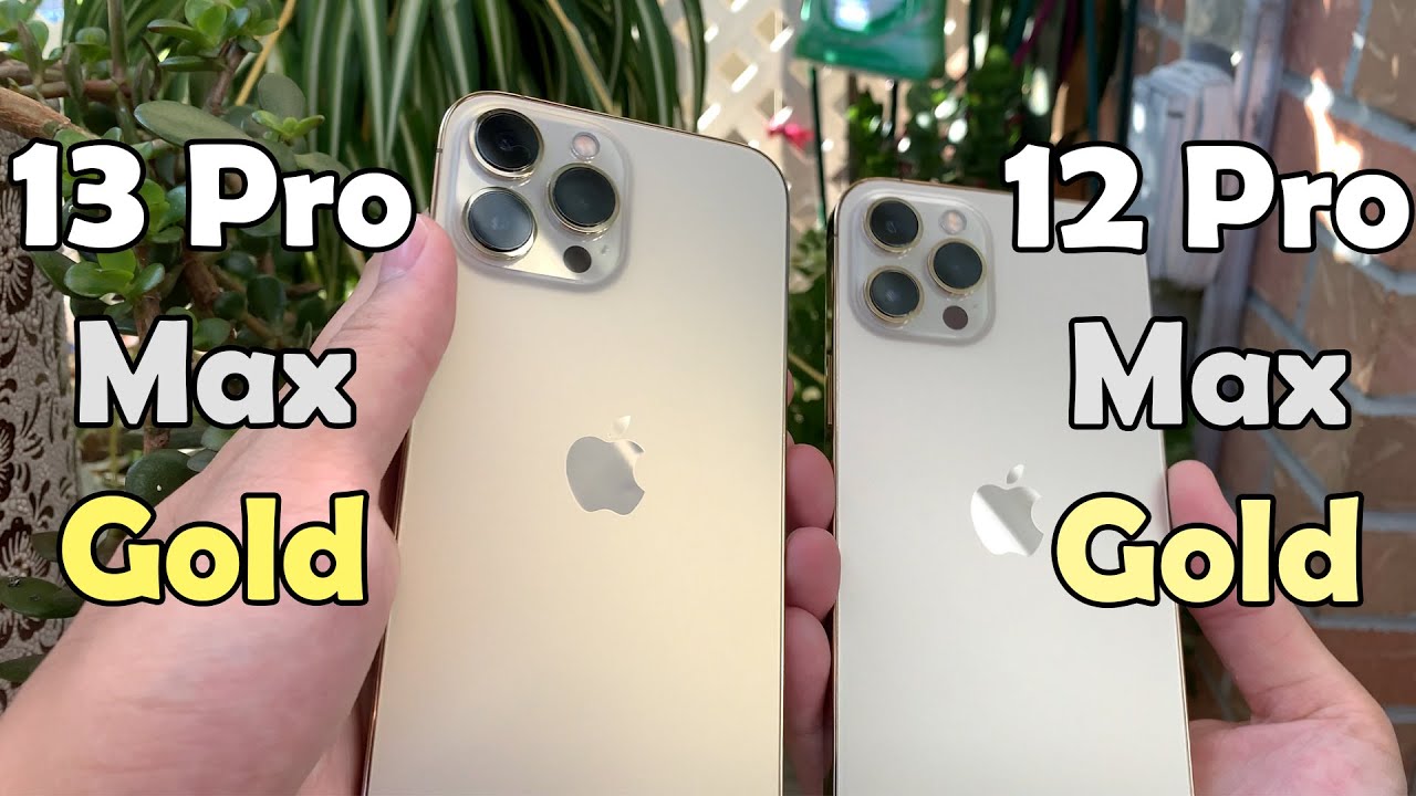 Iphone 13 Pro Max Gold Vs Iphone 12 Pro Max Gold Gold Color Comparison Youtube