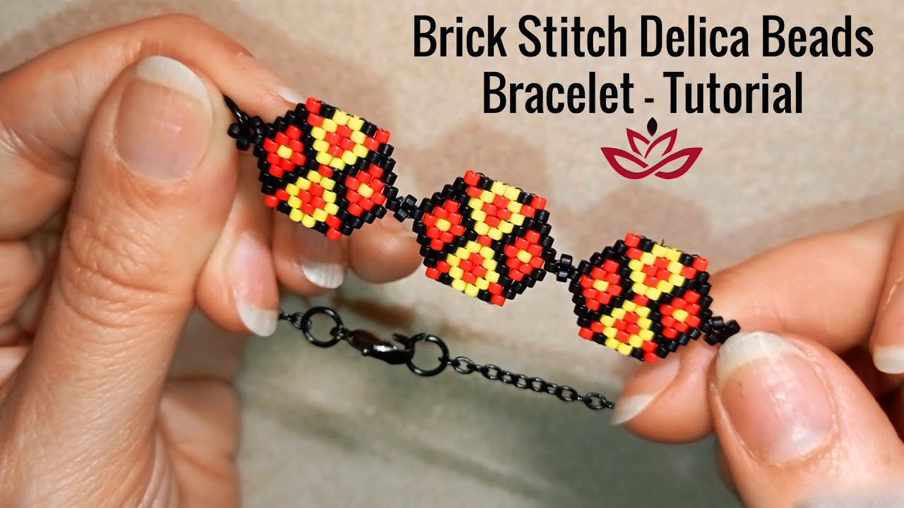 Brick Stitch Delica Beads Bracelet - Tutorial. + Free pattern! 