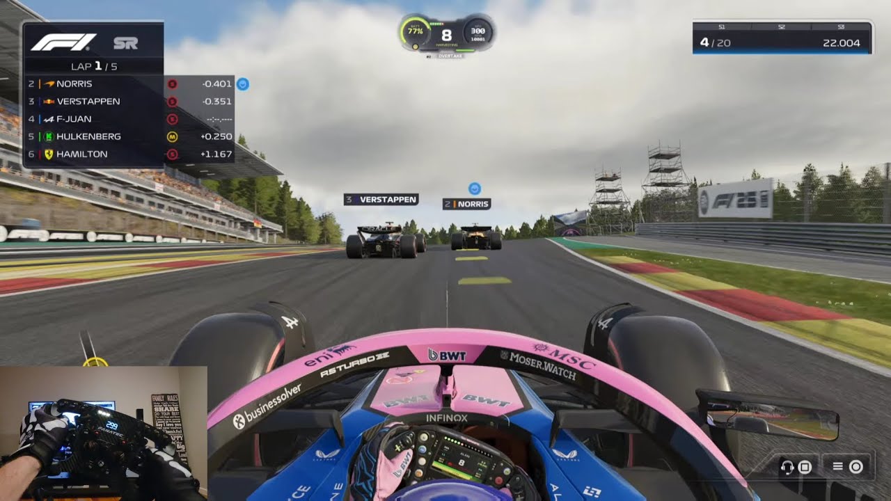 F1 25 Career Mode 100% Difficulty / Round 13 SPRINT Belgian GP / Alpine / Steering wheel gameplay